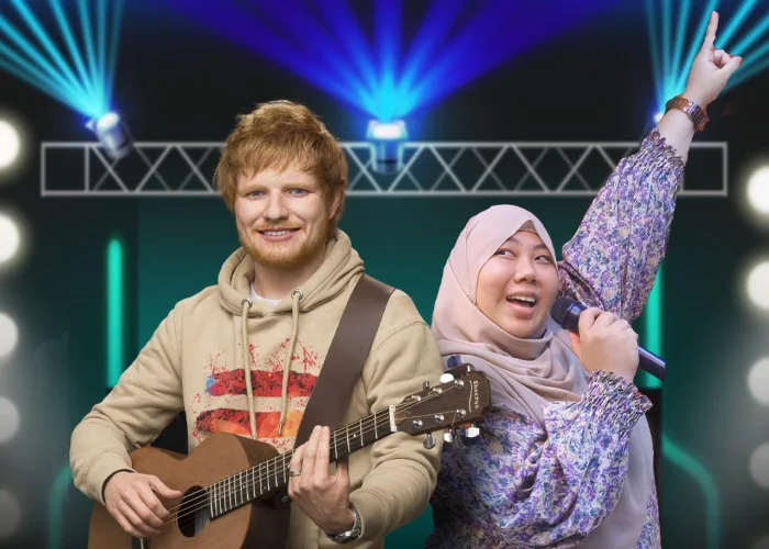 Take a Photograph With Ed Sheerans Wax Figure at Madam Tussauds Singapore