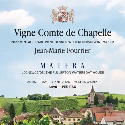 10. Vigne Comte de Chapelle Wine Dinner with Jean-Marie Fourrier