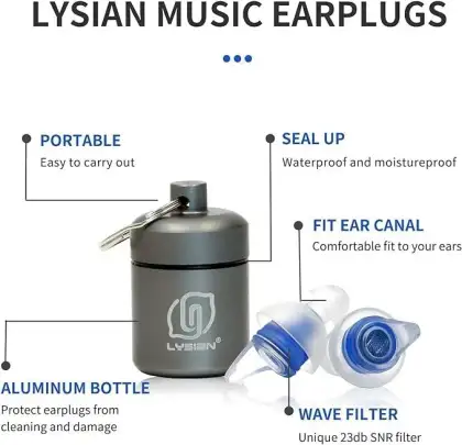 LYSIAN High Fidelity Ear Plugs (S$26.91)