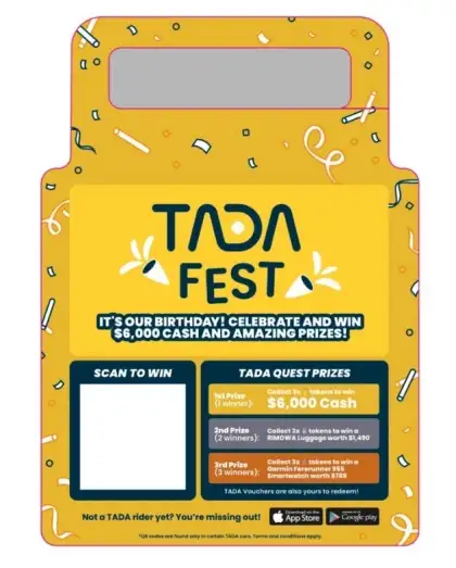 TADA FEST's TADA QUEST In-Car Hanger Sample Image