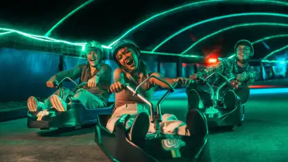 Sentosa's Skyline Luge Singapore Nighttime Adventure