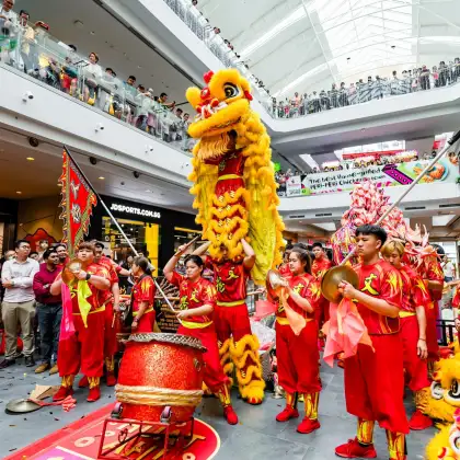 Lion Dance Performance at Jurong Point