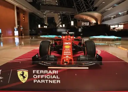 Scuderia Ferrari Car Is on Display at Marina Bay Sands Until Sept 18