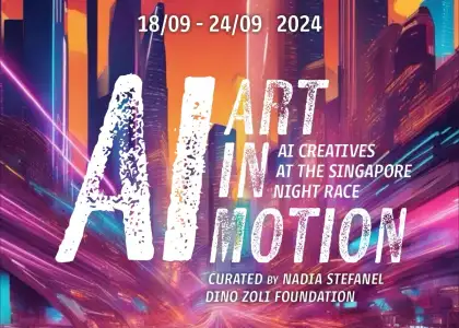 Formula One AI Collide at DZE Asias Art in Motion Exhibition