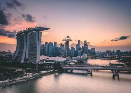 Singapore skyline stock